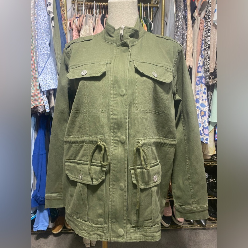 Baccini Fleet Army Green Utility Utility Cargo Jacket - M